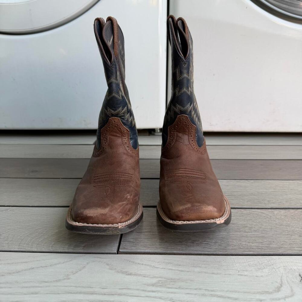 Ariat brown leather western ankle - Picture 2 of 8
